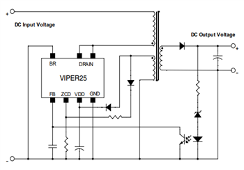 Application Circuit Diagram - STMicroelectronics VIPER25 Offline High Voltage Converters